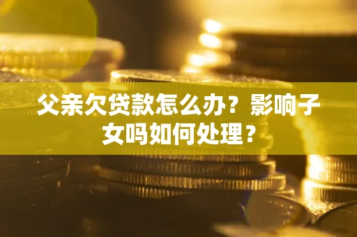 武汉父亲欠贷款怎么办？影响子女吗如何处理？