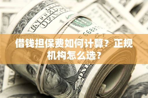 武汉借钱担保费如何计算？正规机构怎么选？