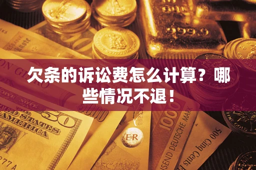 武汉欠条的诉讼费怎么计算?哪些情况不退! 武汉欠条的诉讼费怎么计算?哪些情况不退!