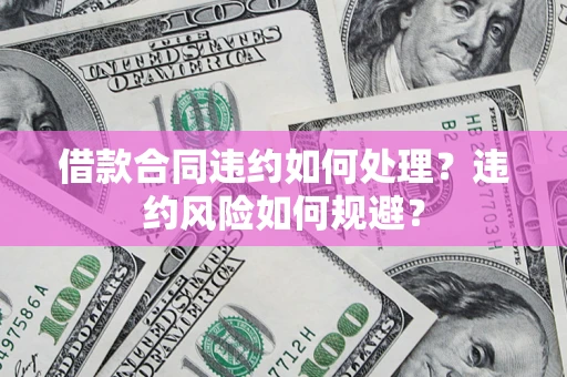 武汉借款合同违约如何处理？违约风险如何规避？