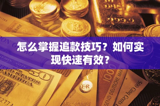 武汉怎么掌握追款技巧？如何实现快速有效？