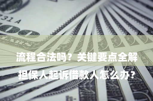 武汉

担保人起诉借款人怎么办？流程合法吗？关键要点全解析
