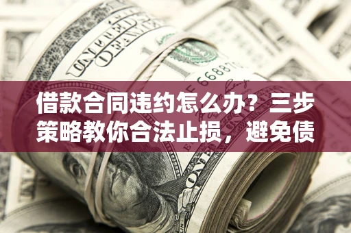 武汉借款合同违约怎么办？三步策略教你合法止损，避免债务危机升级