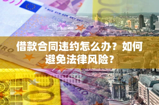 武汉借款合同违约怎么办？如何避免法律风险？