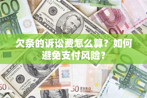 武汉欠条的诉讼费怎么算？如何避免支付风险？