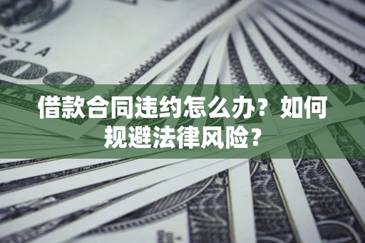 武汉借款合同违约怎么办？如何规避法律风险？